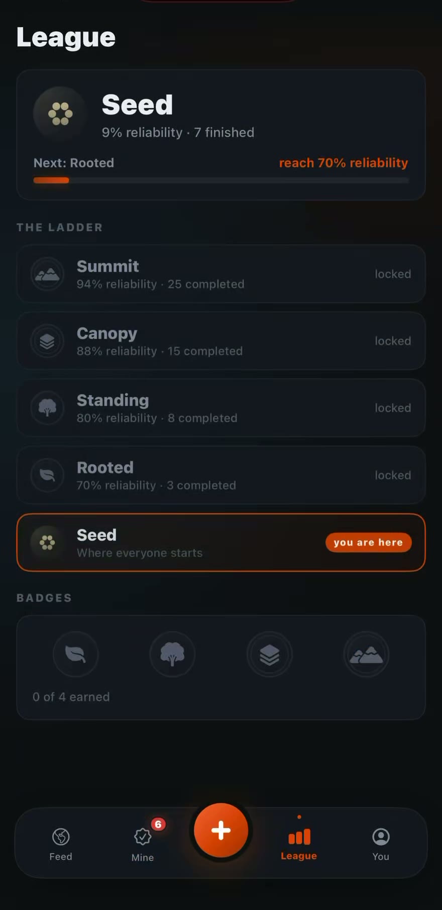 Dazim app screen